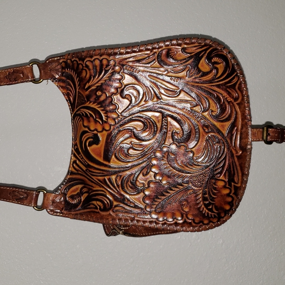 Patricia Nash Borghetto braided leather crossbody